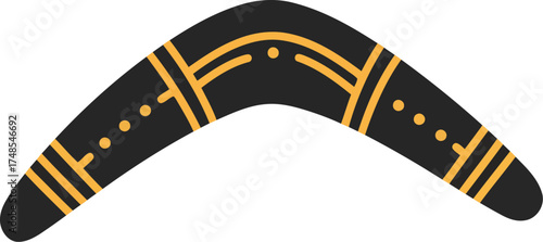Aboriginal boomerang vector art indigenous australian culture icon vector