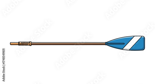 Blue Paddle with White Stripe for Water Sports.