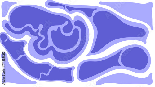 abstract blue fluid wave pattern background modern liquid design wall art