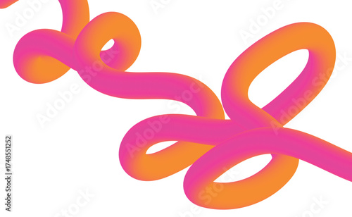 Vector art of a visually striking gradient fluid shape, creating a modern and abstract design with dynamic curves