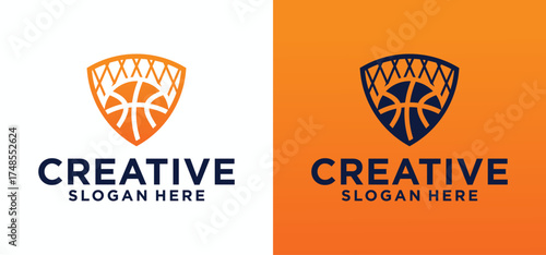 basketball club sports logo, basketball equipment logo vector Basketball logo, logo for basket ball brand.