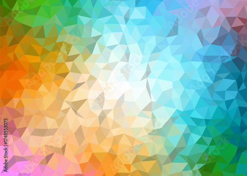 abstract colorful low poly background, abstract geometric background, abstract triangle background	