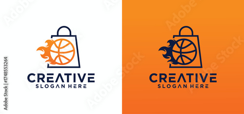 basketball club sports logo, basketball equipment logo vector Basketball logo, logo for basket ball brand.