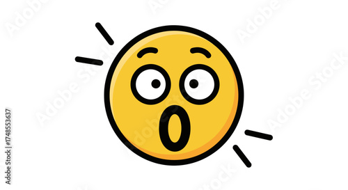 Surprised Yellow Emoji with Wide Eyes and Open Mouth Expressing Shock.