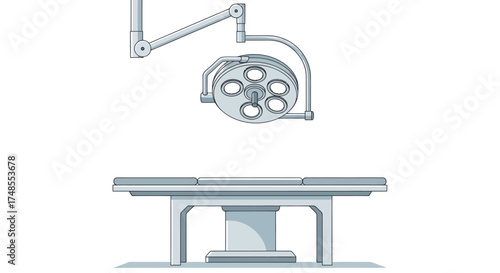 Surgical Operating Room Light and Table Equipment.