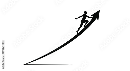 business man running up