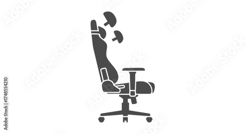 Ergonomic Gaming Chair with Detachable Headrest and Lumbar Support.