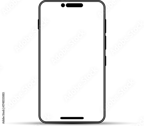 Minimal realistic 3d high quality vector mobile mockups design. 
