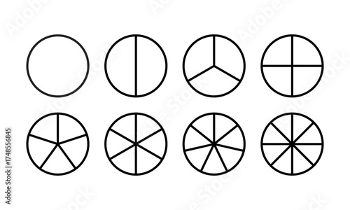 Circle pie chart diagram