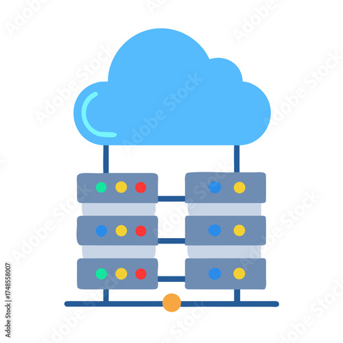 Cloud Computing Servers Symbolizing Data Storage Solutions for Internet Connectivity and Networking