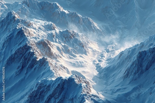 View of glacier des bossons in the mont blanc massif during winter