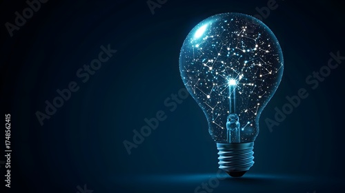 Bright galaxy constellations glowing in bulb high resolution picture