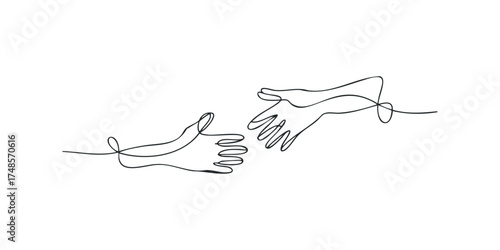 Two hands reaching out to connect