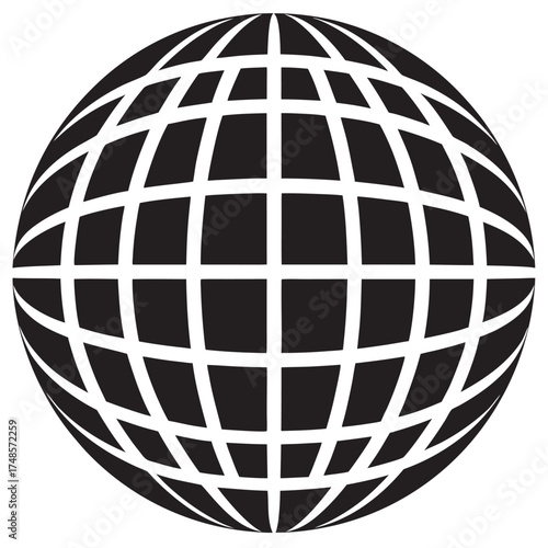 Globe with grid lines, a representation of earth