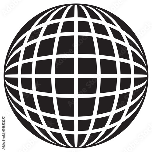 Globe with grid lines, a representation of the planet