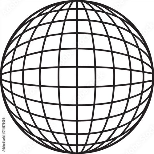Globe with grid lines, a representation of earth