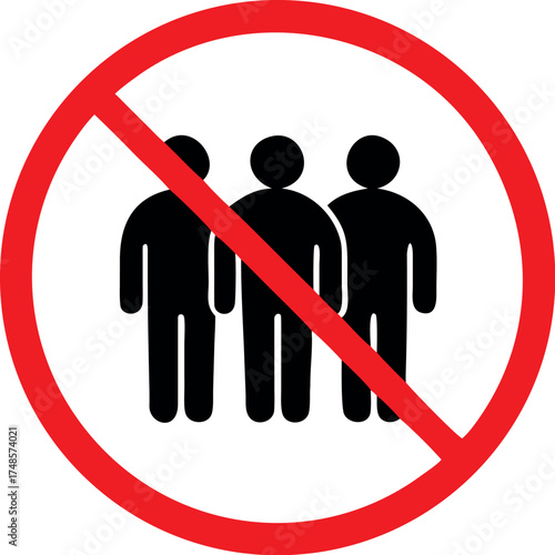 Social Distancing Avoid Crowds Keep Your Distance Icon vector