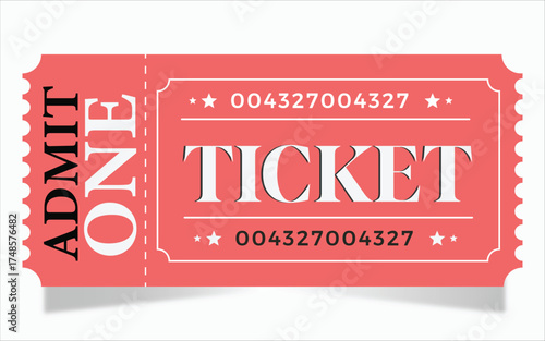 Vintage Ticket: An evocative illustration of a vintage ticket, its design a nostalgic echo of simpler times, ready to transport its holder to a world of experiences