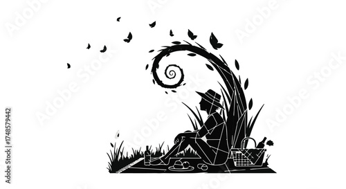 abstract floral design