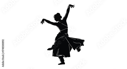 silhouette of a dancing woman