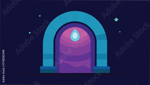 Vector art of a magical portal beckons, promising adventure and mystery in a realm beyond our own imagination