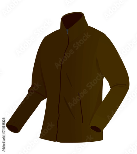 Brown top blazer. vector illustration	