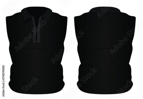 Tight sleeveless top tank. vector illustration	