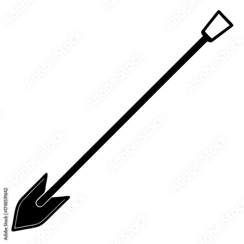 Chisel Plow Silhouette Vector Agricultural Equipment Illustration for Farm Design Projects