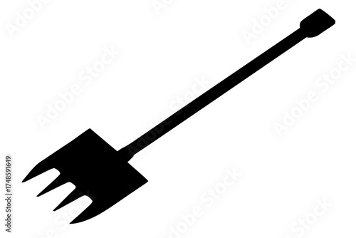 Chisel Plow Silhouette Vector Agricultural Equipment Design for Farming Projects