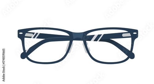 Eyeglasses Icon Vector – Stylish Optical Glasses Frame Design