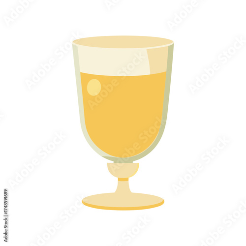 Delightful eggnog beverage in a classic stemmed glass for festive occasions and holiday cheer