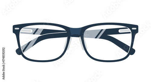 Eyeglasses Icon Vector – Stylish Optical Glasses Frame Design