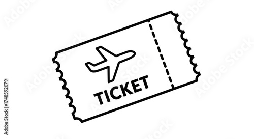 Event Tickets Icon Outline – Admission Pass Vector Design