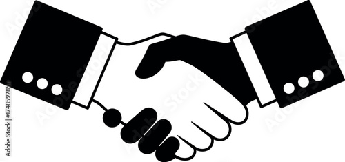Symbolic image of a business partnership handshake representing agreement trust and collaboration in corporate dealings