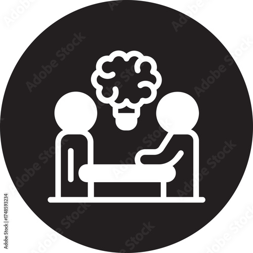 brainstorm glyph icon