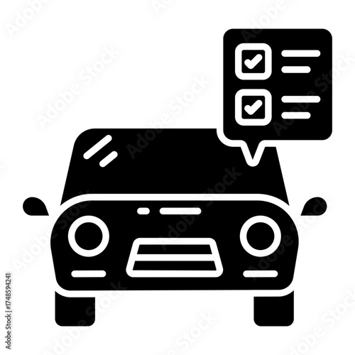 Premium download icon of car list 