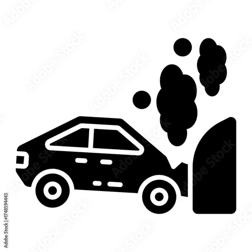 Premium download icon of car hit