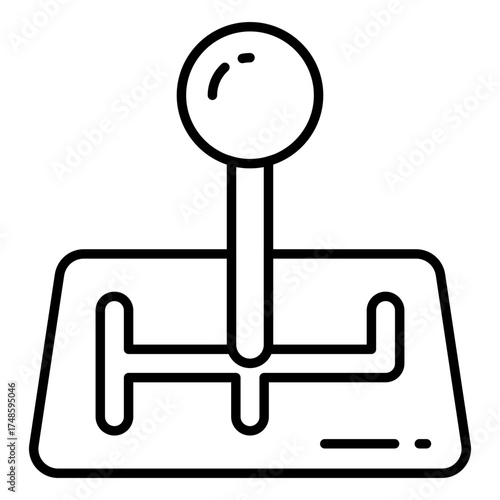 Modern design icon of car gearbox 