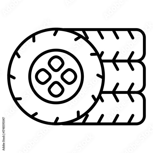 A unique design icon of tyres