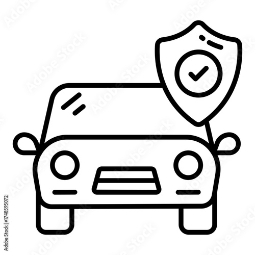 Premium download icon of car insurance 