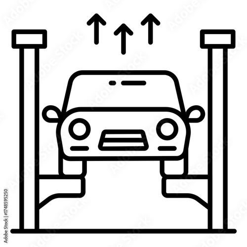 Premium download icon of hydraulic ramp
