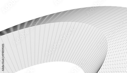Abstract geometric shape.  Architectural drawing