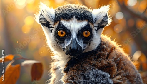 Close-up of a lemur's face