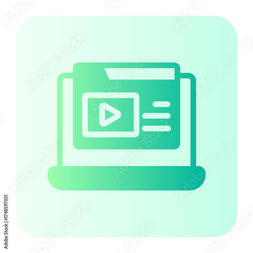 online training gradient icon
