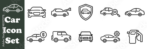Vector icon of car and car maintenance car repair car icon automobile