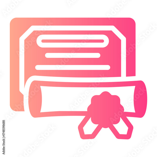 certification gradient icon