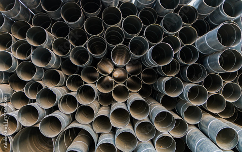 stack of metal pipes