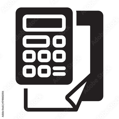 calculator glyph icon