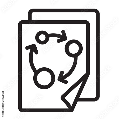strategic plan line icon