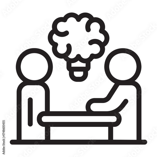 brainstorm line icon